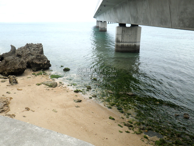 伊良部大橋宮古島側の下の海
