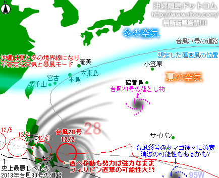沖縄の気候が180度チェンジ 台風28号ではなく冬の空気が一気に南下 沖縄離島ブログ