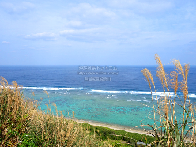 奄美大島の佐仁海岸展望スポット/望楼台先の海