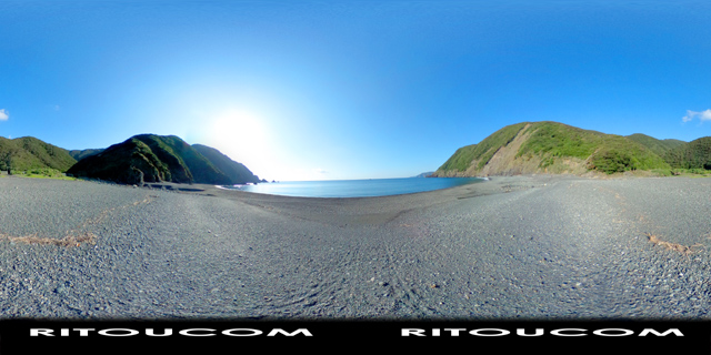 「奄美大島・青久海岸砂浜」VR360度画像