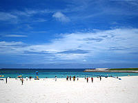 中部のトロピカルビーチ - 白い砂浜が広いです
