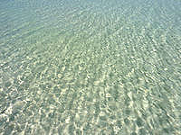 久米奥武島の畳石沖の浅瀬 - 潮が引くと透明度も抜群！