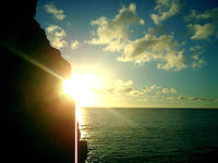 加計呂麻島の「西阿室の夕日スポット」