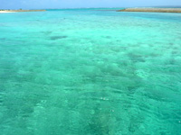 水納島の水納島の海の色 - 水納ビーチ側は広大なプール