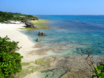 多良間島のメモリアルビーチ/タカアナ/アガリ゜タカーナ：たらまゆがぷうランド内のビーチ