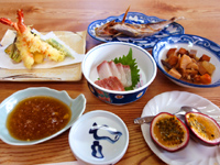 奄美大島の民宿サンゴ - 食事は和食で奄美らしいものは無い